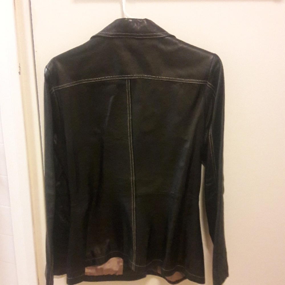 Leather blazer jacket - Picture 5 of 11